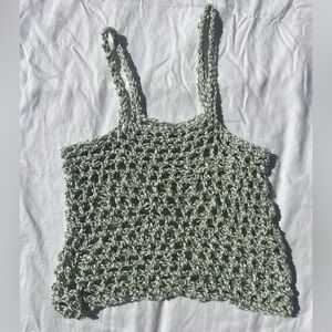 Handmade Crochet Green Tank Top